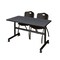 Kobe Rectangle FlipTop Table, 48" W, 29" H, Laminate Top, Gray MKFT4830GY47BK - alternate 1